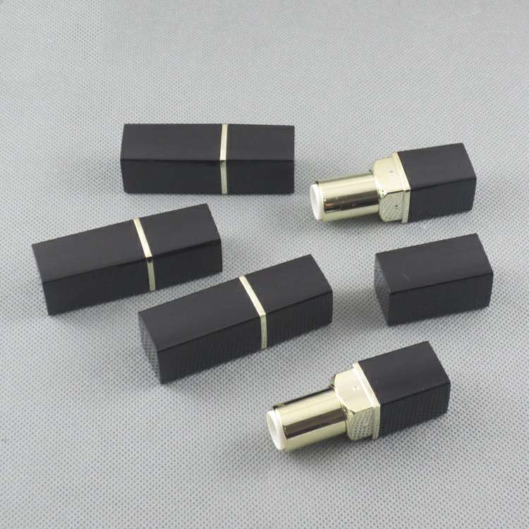 4g Classic Square UV Black Color Inner diameter 12.1mm Lipstick tube cosmetics packaging containers Plastic Tube
