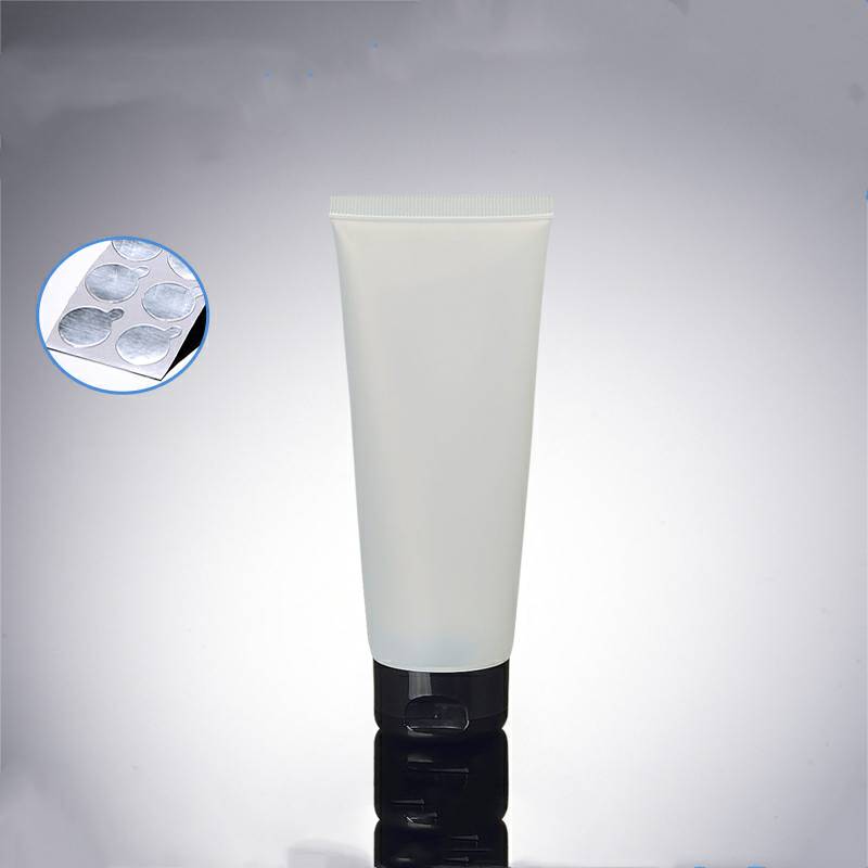 100ml PE Transparent Frosted Flip over cap emulsion facial cleanser squeeze bottle Plastic Soft Tube for Travel