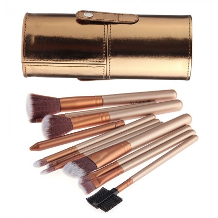 Set 12 PCS Pro Makeup Brushes Powder Foundation Eyeshadow Eyeliner Lip Tool