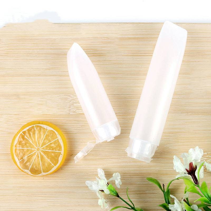 30ml/60ml/100ml PE White outdoor cosmetics packaging containers Flip over hand stand shampoo Plastic Soft Tube