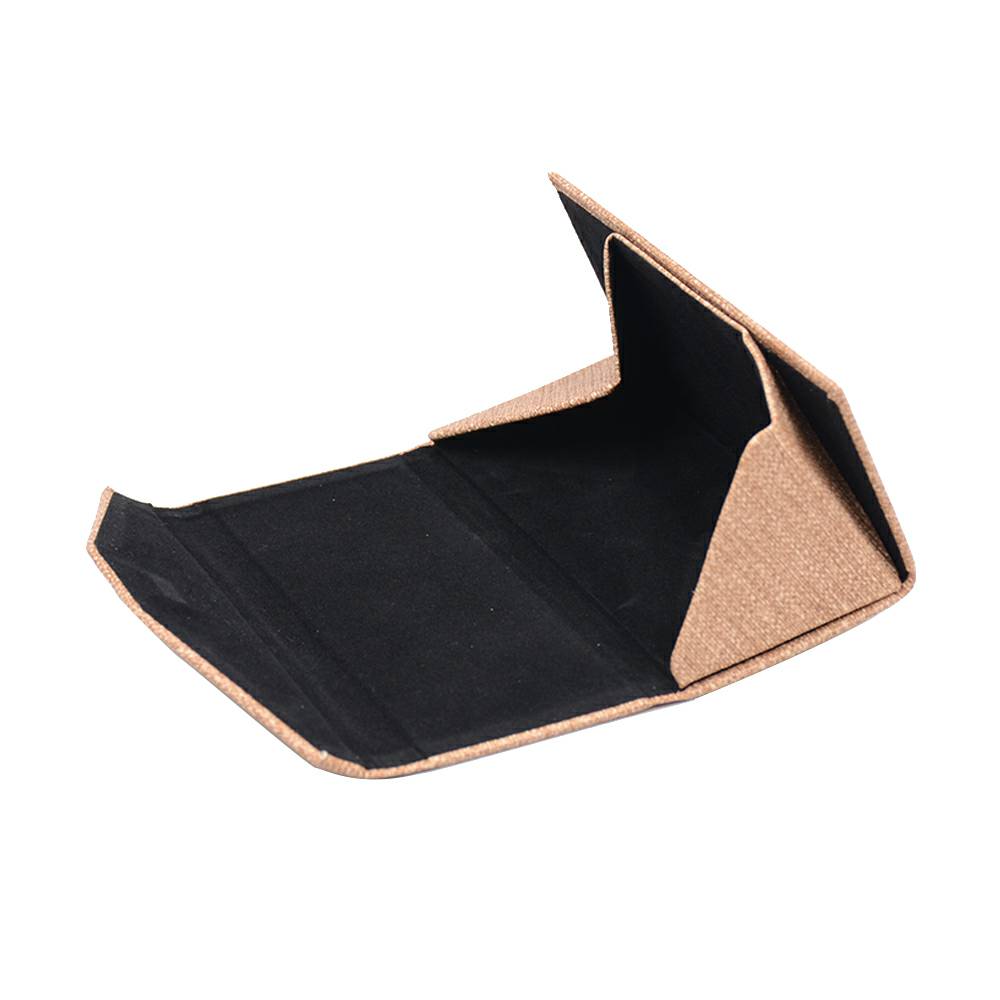 Beautiful Hot Sell Foldable Pu Leather Eye Glasses Case Box
