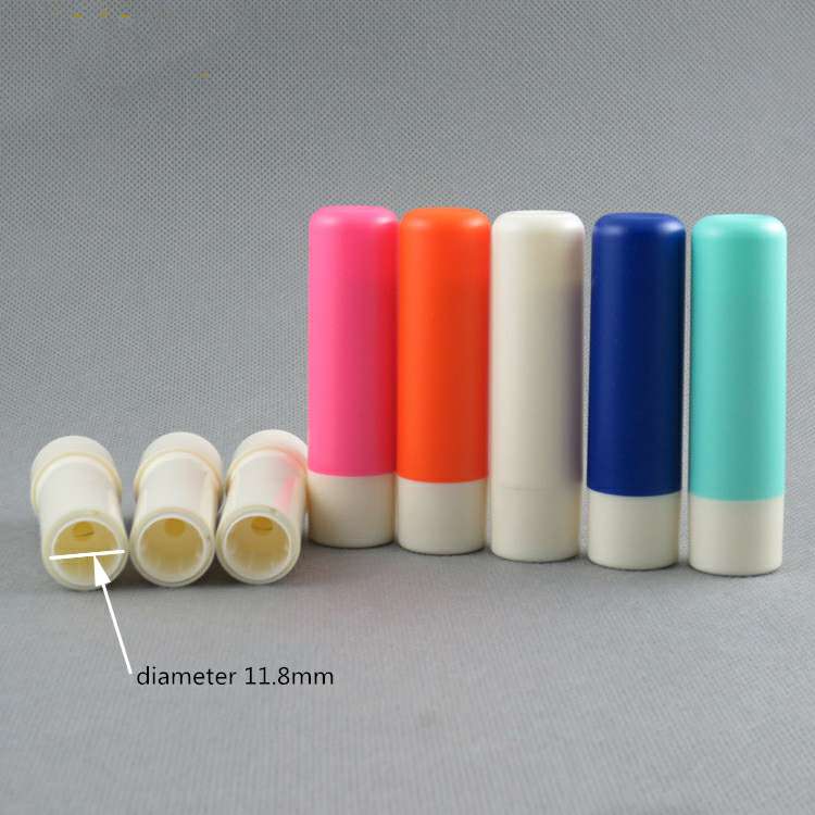 5 Colors 4g classic lip balm bottle Inner diameter 11.8mm lipstick tube plastic tube in stock