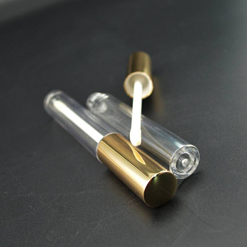 Empty Metallic Lid Lip Gloss Packaging Tube Lip Gloss Tube