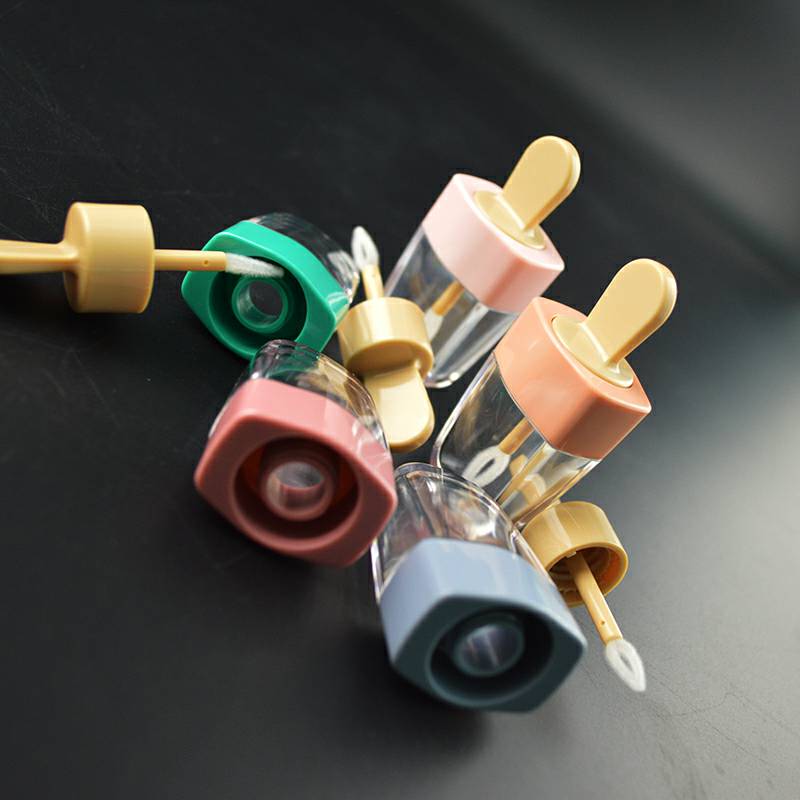 Mini Lovely Popsicle Icecream Shaped Ice Lolly Lip Gloss Tube Packaging With Customized Logo